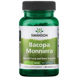 Swanson Bacopa Monnieri 10:1 Extract 50 mg – 90 Capsule – Memorie si Concentrare Beneficii Bacopa Monnieri: contine antioxidanti