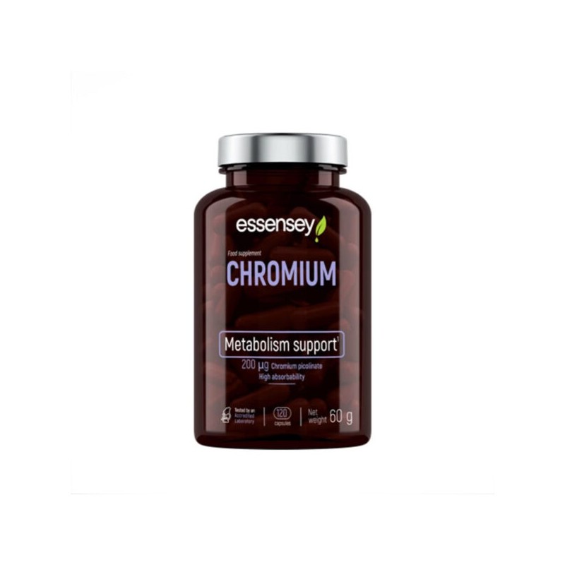 Essensey Chromium 200 mcg 120 capsule - Metabolism Glucoza Beneficiile Cromului: ajuta la scaderea grasimii corporale, sprijina 