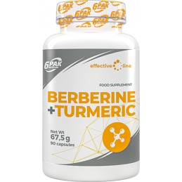 Berberine+Turmeric 90 Capsule, 6 PAK 6PAK Berberine+Turmeric este un supliment alimentar inovator care combină puterea berberine