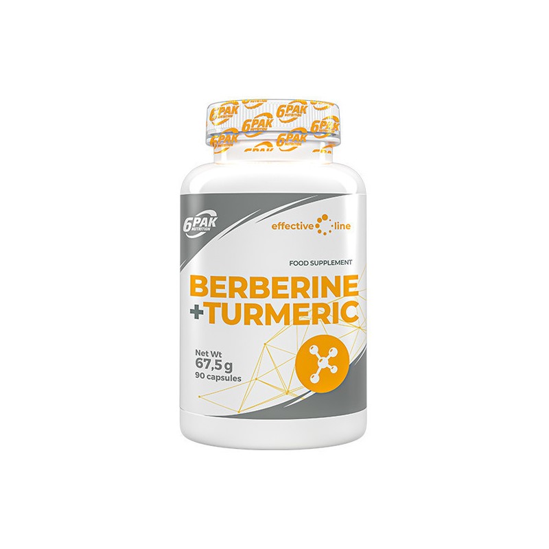 Berberine+Turmeric 90 Capsule, 6 PAK 6PAK Berberine+Turmeric este un supliment alimentar inovator care combină puterea berberine