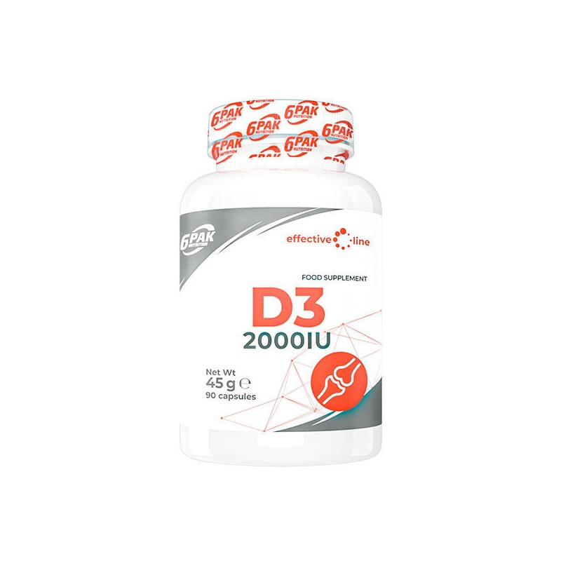 Vitamin D3 2000 IU 90 Capsule, 6 PAK Supliment alimentar cu vitamina D3. Vitamina D contribuie la funcționarea normală a sistemu