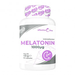 Melatonin 90 Capsule, 6 PAK Melatonina este un supliment alimentar care contine melatonina in cantitate de 1 mg per portie. Acea