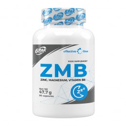 ZMB - Zinc + Magnesium + B6, 90 Capsule, 6 PAK ZMB este o combinație de magneziu, zinc și vitamina B6. Are un efect mare asupra 