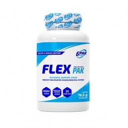 FLEX PAK 90 Capsule, 6 PAK FLEX PAK - un supliment alimentar sub formă de capsule care conțin sulfat de glucozamină, sulfat de c