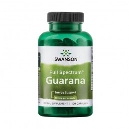 Swanson Guarana 500 mg – 100 Capsule – Energie Naturala si Concentrare Guarana Swanson este un supliment natural care conține un