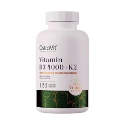 Vitamin D3 4000 UI + K2 120 Capsule, OstroVit Sursa de vitamina D3 si K2, esentiale pentru sanatatea oaselor si buna functionare