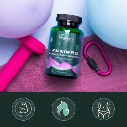 Vegavero L-Carnitina 600 mg 120 Capsule – Ardere Grasimi L-Carnitine Plus este un complex sinergic dezvoltat special pentru pers