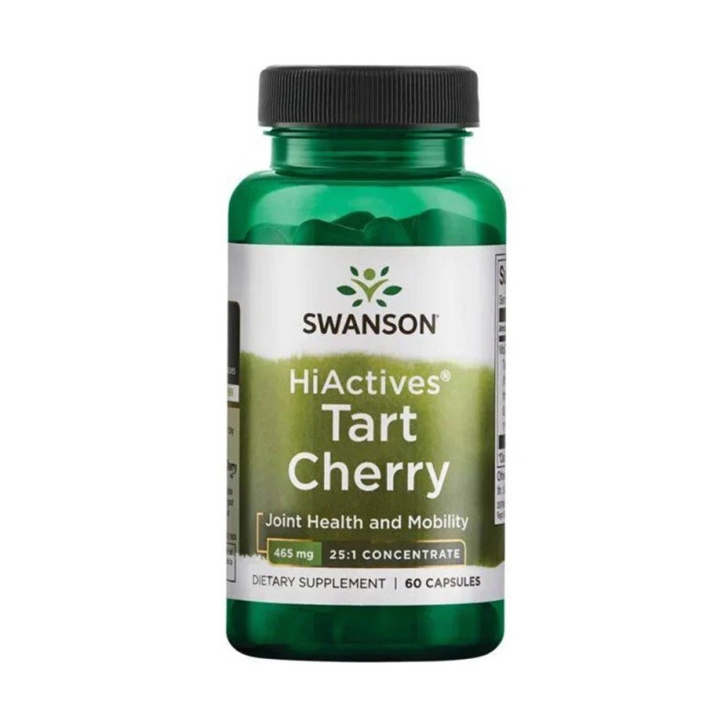 Swanson Tart Cherry 20:1 465 mg – 60 Capsule – Articulatii si Acid Uric Tart Cherry este un extract eficient din vișine, cunoscu
