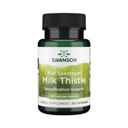 Swanson Full Spectrum Milk Thistle 500 mg 30 Capsule – Armurariu pentru Protectie Ficat Milk Thistle (Armurariu) - susține sănăt
