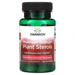 Plant Sterols - Maximum Strength 60 Capsule, Swanson Oferă sprijin pentru sănătatea cardiovasculară generală. Ajută la menținere