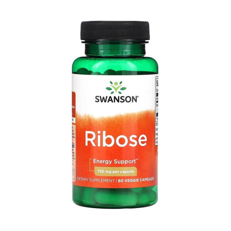 D-Ribose - Riboza 750 mg 60 Capsule, Swanson