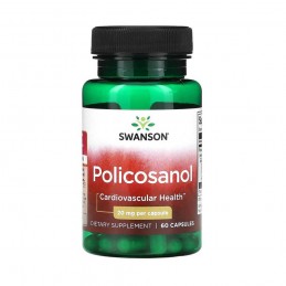 Policosanol 20mg 60 capsule, Swanson Octacosanol, Triacontanol și Hexacosanol, care oferă beneficii remarcabile pentru sănătatea