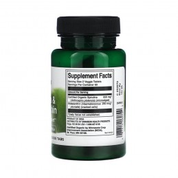 Swanson Spirulina Organica + Astaxantina – 120 Tablete – Energie si Antioxidant Puternic Spirulina Organică &amp; Astaxantina, S