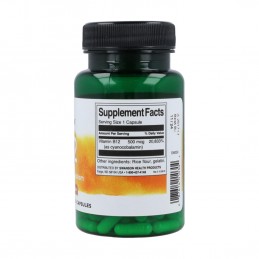 Vitamin B12 500mcg 30 Capsule, Swanson Aceasta vitamina este, de fapt, un nutrient fundamental care ajuta la mentinerea sanatati