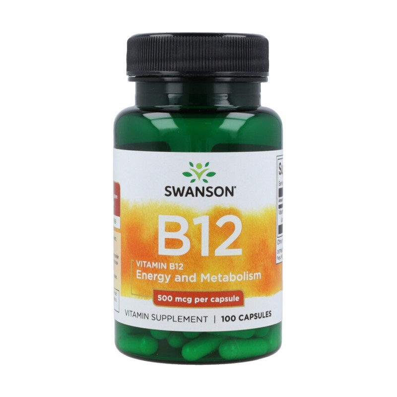 Vitamin B12 500mcg 30 Capsule, Swanson