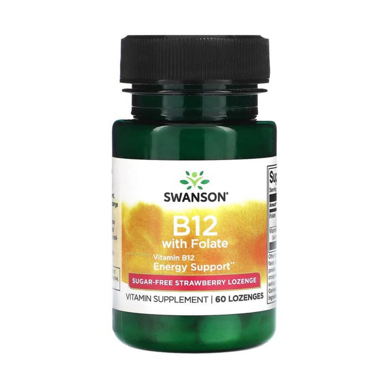 Vitamin B12 + Folate 1000 mcg 60 Drajeuri, fara zahar, Swanson Aceasta vitamina este, de fapt, un nutrient fundamental care ajut