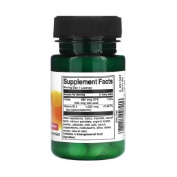 Vitamin B12 + Folate 1000 mcg 60 Drajeuri, fara zahar, Swanson Aceasta vitamina este, de fapt, un nutrient fundamental care ajut