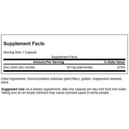 Swanson Zinc Citrate 30 mg – 60 Capsule – Imunitate si Libidou Zincul este necesar pentru buna funcționare a barierei pielii, or
