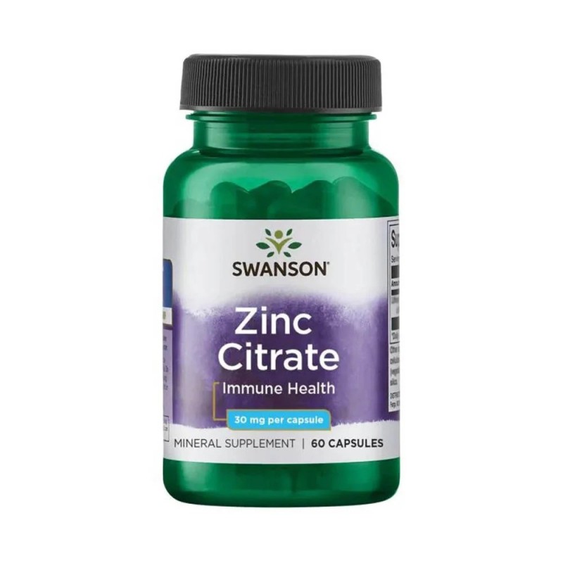 Swanson Zinc Citrate 30 mg – 60 Capsule – Imunitate si Libidou Zincul este necesar pentru buna funcționare a barierei pielii, or