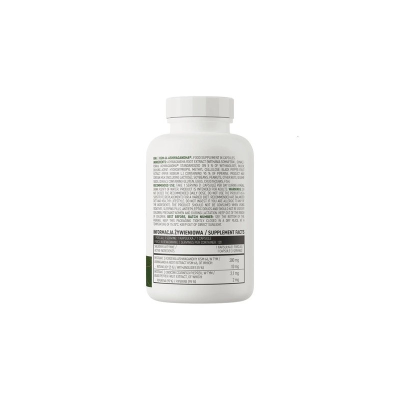 OstroVit KSM 66 Ashwagandha, 120 Capsule - 1 | YEO