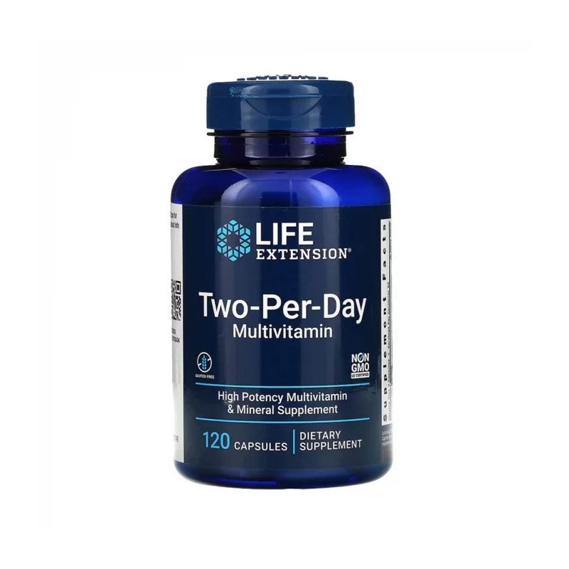 Two-Per-Day Multivitamine & Minerale, 120 Capsule, Life Extension