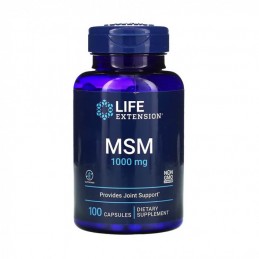 MSM (Methylsulfonylmethane) 1.000mg 100 Capsule, Life Extension MSM-ul contribuie la sănătatea articulațiilor datorită efectelor