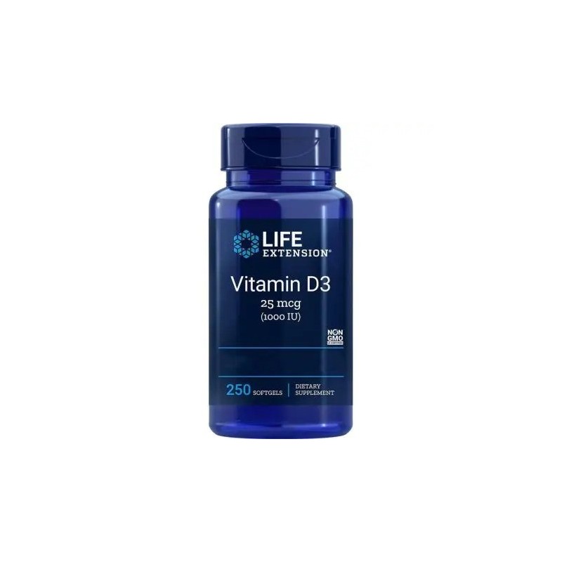 Vitamina D3 1.000 UI 250 Capsule moi, Life Extension Efectul vitaminei D3 joacă un rol important în întreținerea oaselor. Este r