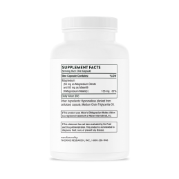 Magnesium CitraMate 135mg 90 Capsule, Thorne Research Mineralul de magneziu este crucial pentru funcționarea corectă a organismu Magnesium CitraMate 135mg 90 Capsule, Thorne Research Mineralul de magneziu este crucial pentru funcționarea corectă a organismu