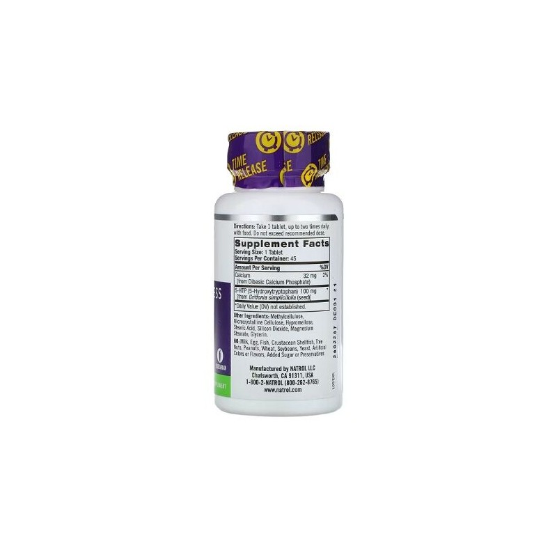 5-HTP 100mg Time Release 45 Tablete, Natrol - 1 | YEO