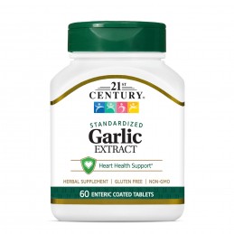 Garlic Extract Odorless (Usturoi extract fara miros) 400mg 60 tablete, 21st Century Extractul de usturoi oferă o concentrație ma