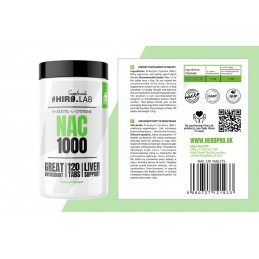 NAC (N-acetil-cisteina) 1000mg - 120 Tablete, Hiro.Lab NAC 1000 Hiro.Lab aduce beneficii uimitoare corpului tau, sanatatii si me