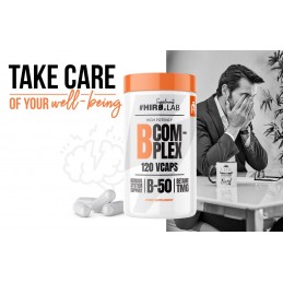 Vitamin B Complex - 120 Capsule, Hiro.Lab B-Complex este un supliment alimentar care își propune să ofere organismului cantitate