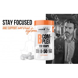 Vitamin B Complex - 120 Capsule, Hiro.Lab B-Complex este un supliment alimentar care își propune să ofere organismului cantitate