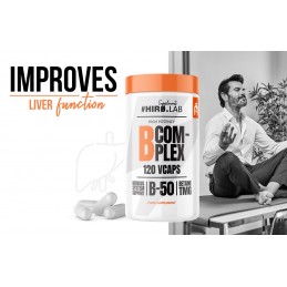 Vitamin B Complex - 120 Capsule, Hiro.Lab B-Complex este un supliment alimentar care își propune să ofere organismului cantitate