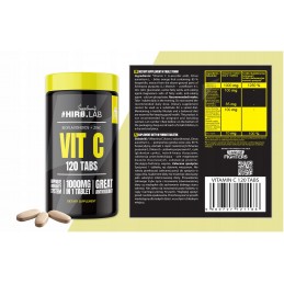 Vitamina C 1000mg + Bioflavonoide - 120 Tablete, Hiro.Lab Datorită vitaminei C de la HIRO, puteți uita de infecții, durere și sl