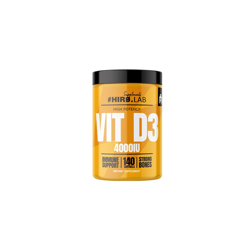 Hiro Lab Vitamina D3 4000 IU 140 capsule mici – Imunitate si oase puternice Vitamina D3 de la Hiro.Lab vă va întări oasele și si