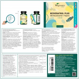 Resveratrol Extract 500 mg + Nicotinamide + Piperin 60 Capsule, Vegavero Trans-Resveratrol beneficii: mentine sanatatea colonulu