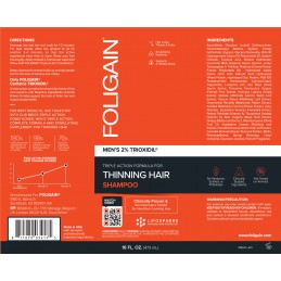 FOLIGAIN Trioxidil 2% 473 ml Sampon regenerare par barbati – par mai puternic • Șampon pentru regenerarea părului pentru bărbați