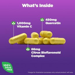 Quercetin Complex + Vitamina C - 50 capsule, Natrol Quercetin Complex, Natrol este un supliment alimentar complex, formulat pent