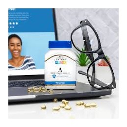 Vitamina A - 3.000 mcg - 10.000 UI 110 capsule moi 21st Century Beneficii Vitamina A: incurajeaza pielea vibranta sanatoasa, spr