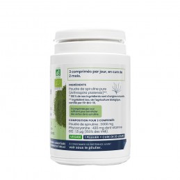 Oemine Spirulina 1000 mg, 60 comprimate Beneficii Spirulina: reduce oboseala, o functie cognitiva normala, un metabolism energet Oemine Spirulina 1000 mg, 60 comprimate Beneficii Spirulina: reduce oboseala, o functie cognitiva normala, un metabolism energet