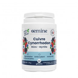 OEMINE CUPRU din macese - 60 capsule Beneficii Cupru: mentinerea tesutului conjunctiv normal, un metabolism normal de energie, f