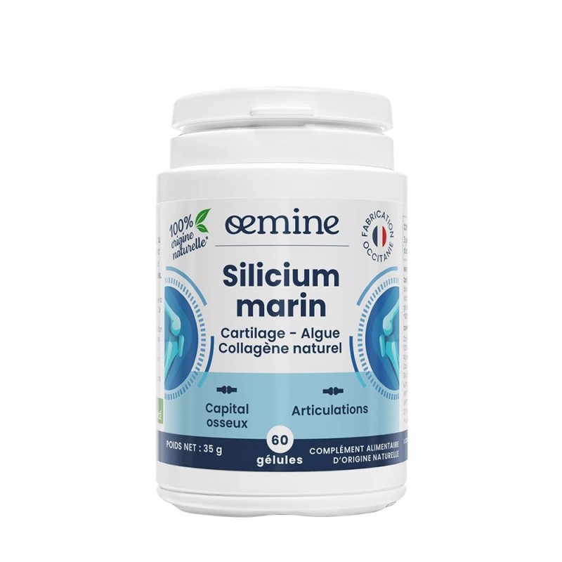 Oemine Siliciu Marin 60 capsule (Mineral pentru Oase sanatoase) Beneficii Siliciu marin: mentinerea articulatiilor sanatoase, sc Oemine Siliciu Marin 60 capsule (Mineral pentru Oase sanatoase) Beneficii Siliciu marin: mentinerea articulatiilor sanatoase, sc
