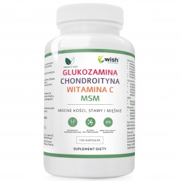 Glucosamine + Chondroitin + MSM + Vitamin C 120 Capsule Vege, Wish Sulfatul de glucozamină (glucozamina) este un compus care joa