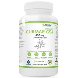 Gurmar GS4 Extract 450mg - Gymnema acizi 75% standardizat 90 Capsule Vege, Wish Extractul de Gymnema sylvestre este un ingredien