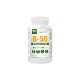 Vitamina B-50 - Complex vitamine grupa B, 90 Capsule, Wish Vitamina B50 este un complex de vitamine B. Previne depresia și obose