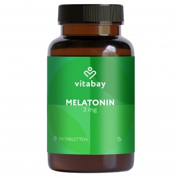 Melatonin 3mg 120 Tablete, Vitabay Datorită formatului de pastilă sublinguală, melatonina este absorbită direct prin mucoasa ora