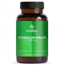 Magneziu Malat 1000 mg 180 Tablete Vegan, Vitabay Magneziu malat beneficii: ajuta la eliminarea metalelor grele din organism, cr Magneziu Malat 1000 mg 180 Tablete Vegan, Vitabay Magneziu malat beneficii: ajuta la eliminarea metalelor grele din organism, cr