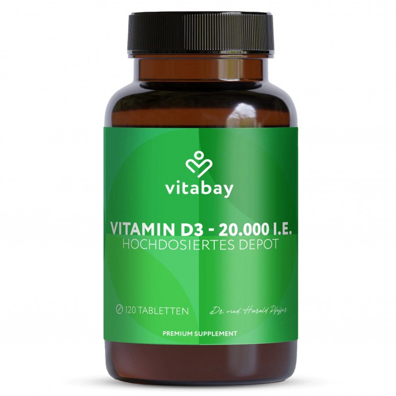 Vitamina D3 - 20.000 UI - 120 Tablete vegan, Vitabay Vitamina D3 20.000 ui beneficii: ajuta la mentinerea sanatatii oaselor, sup Vitamina D3 - 20.000 UI - 120 Tablete vegan, Vitabay Vitamina D3 20.000 ui beneficii: ajuta la mentinerea sanatatii oaselor, sup