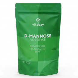 Vitabay D-Mannose pudra 100 g - Suport tract urinar si confort microbian Beneficii D-Mannose: menținerea eficienței antibioticel